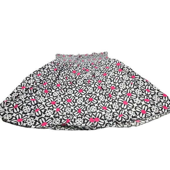Max Edition Women's Size 2X Skirt Floral White Black Pink Lined Preowned - Picture 1 of 10